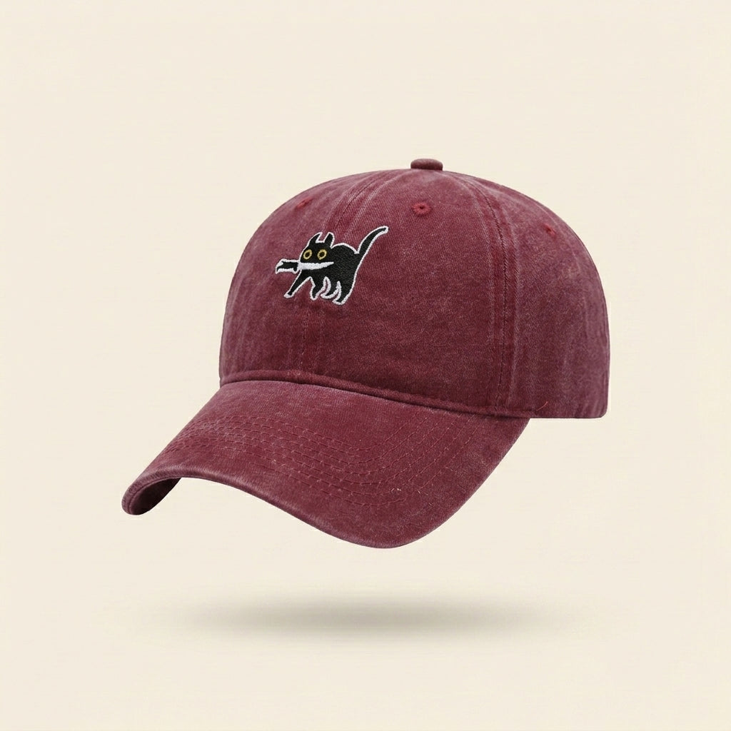 Purrpetrator Cap - Burgundy