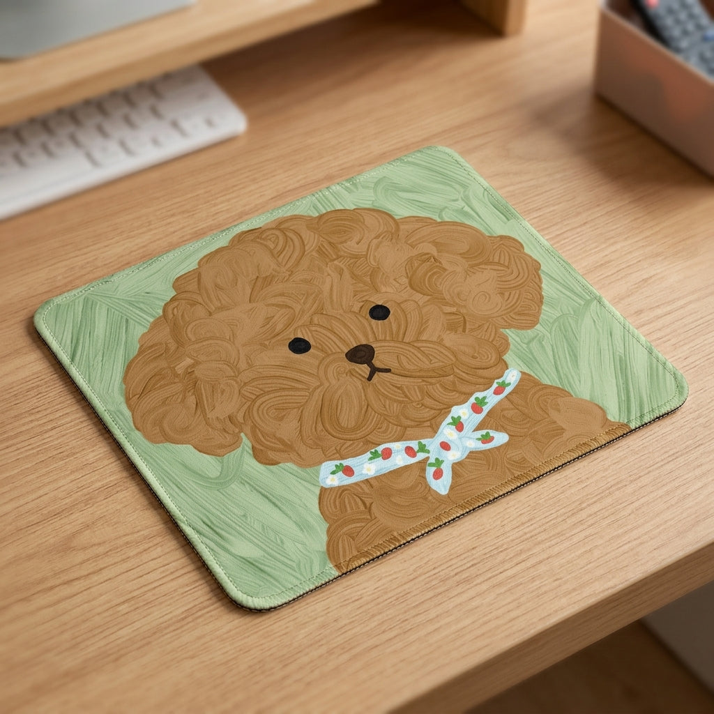 Painterly Bichon Pad - Green