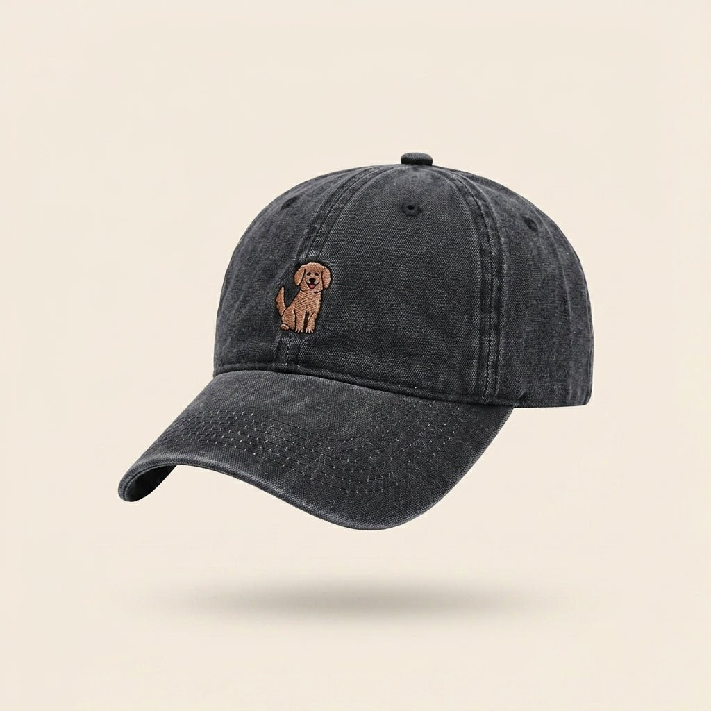 Grinning Brown Beagle Cap