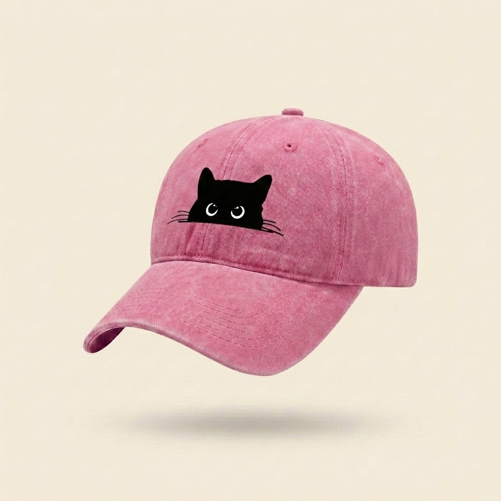 Peekaboo Black Cat Cap
