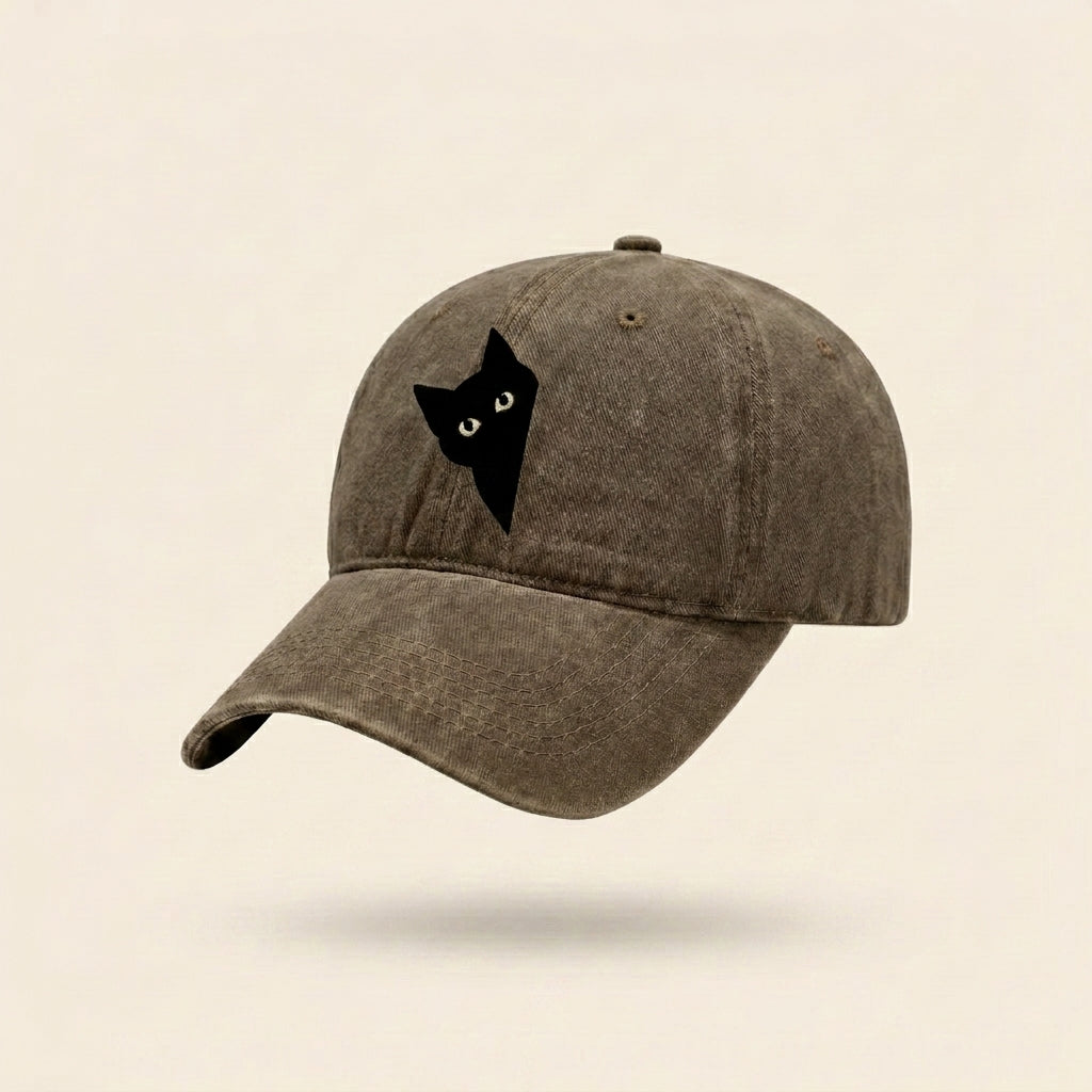 Wall-Side Black Cat Cap