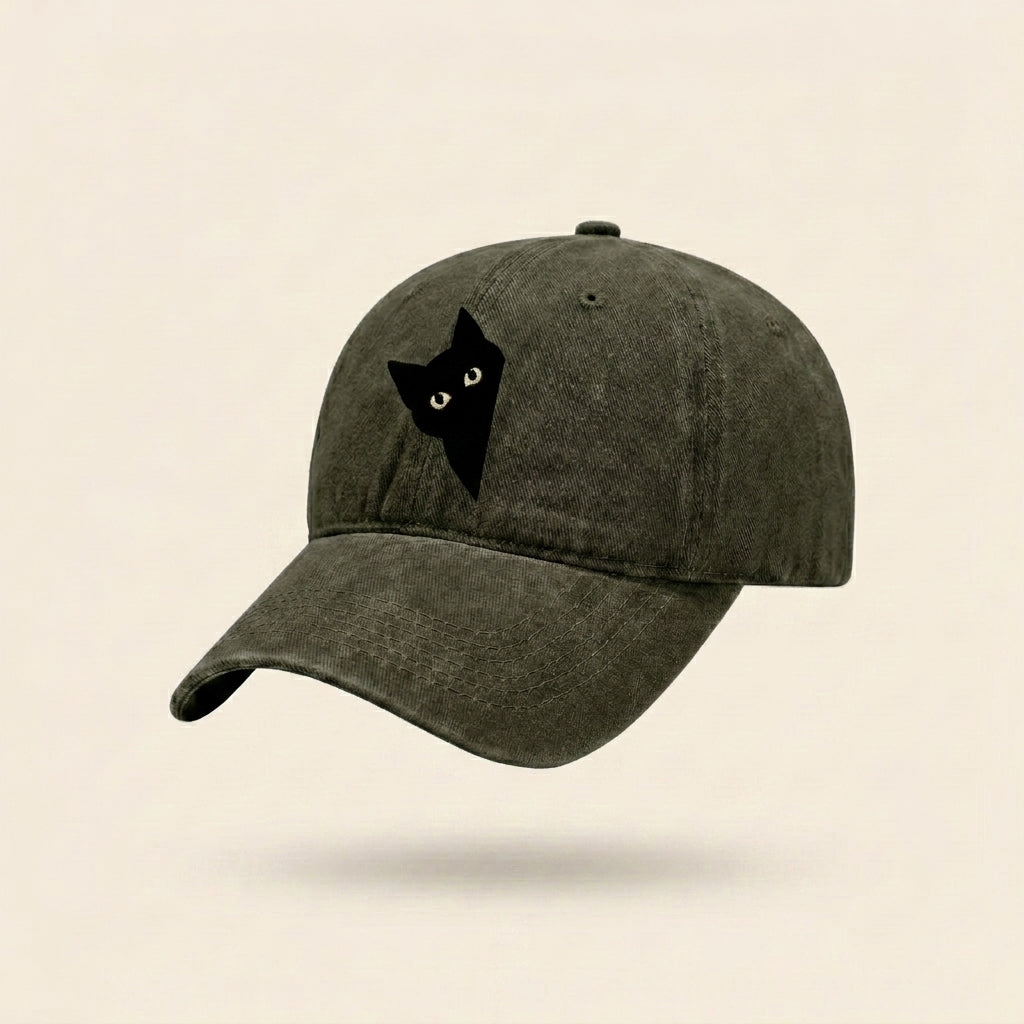 Wall-Side Black Cat Cap