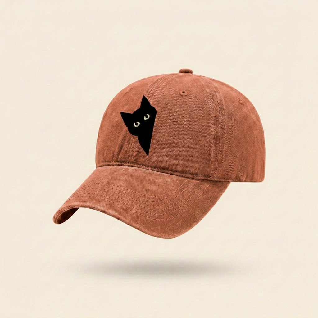 Wall-Side Black Cat Cap