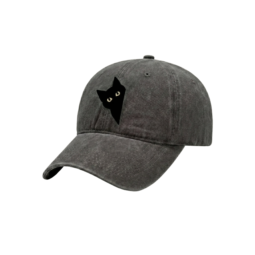 Wall-Side Black Cat Cap